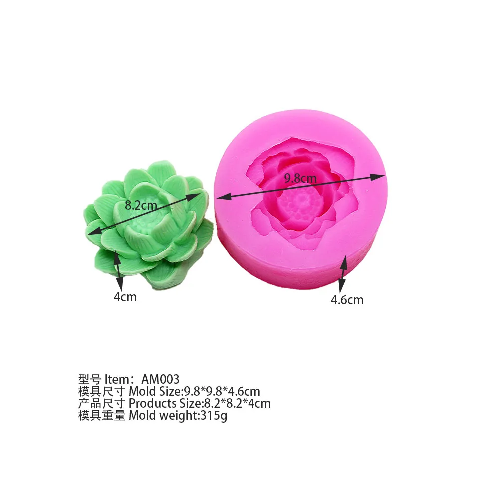 Новинка силиконовая форма в виде лотоса для изготовления свечи и мыла из