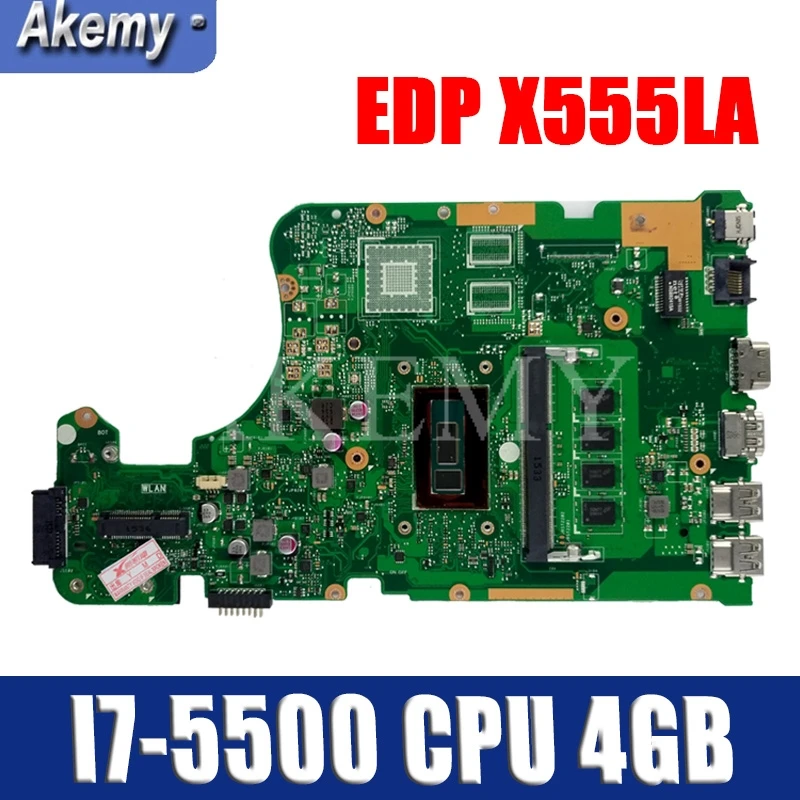 

X555LA Motherboard For Asus X555LP X555LD X555LJ X555LB X555LF laptop Motherboard X555LAB Mainboard test OK I7-5500U 4GB-RAM