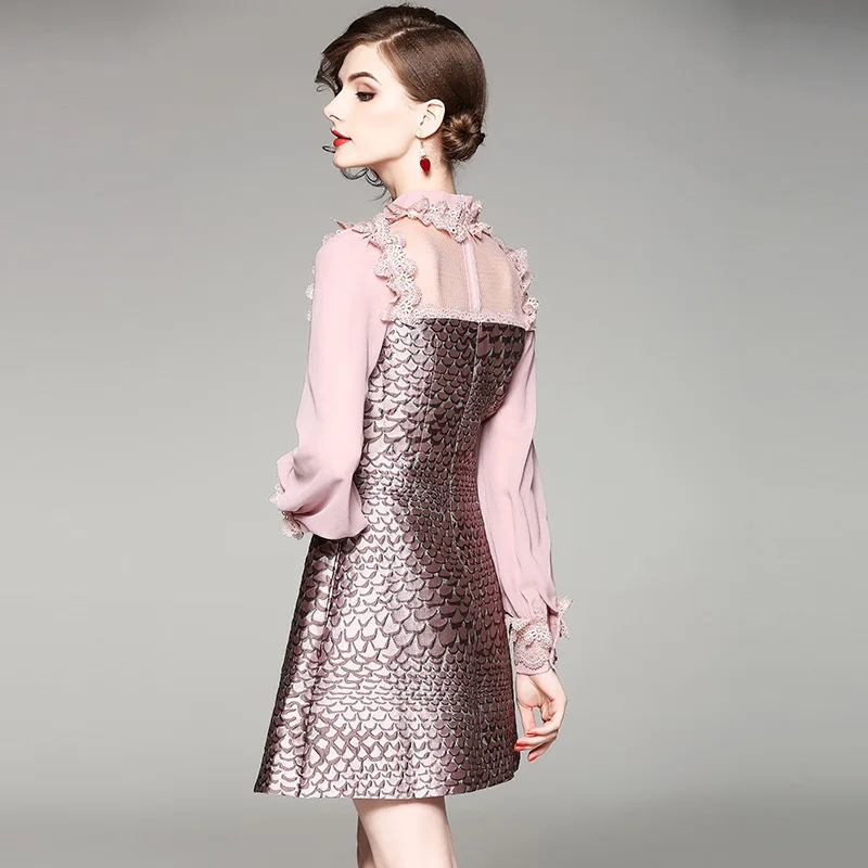 Европейский светильник роскошное женское платье Новинка осени 2020 элегантное