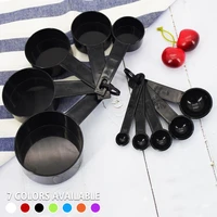 10pcs 7 color measuring cups and measuring spoon scoop silicone handle kitchen measuring tool freeshipping