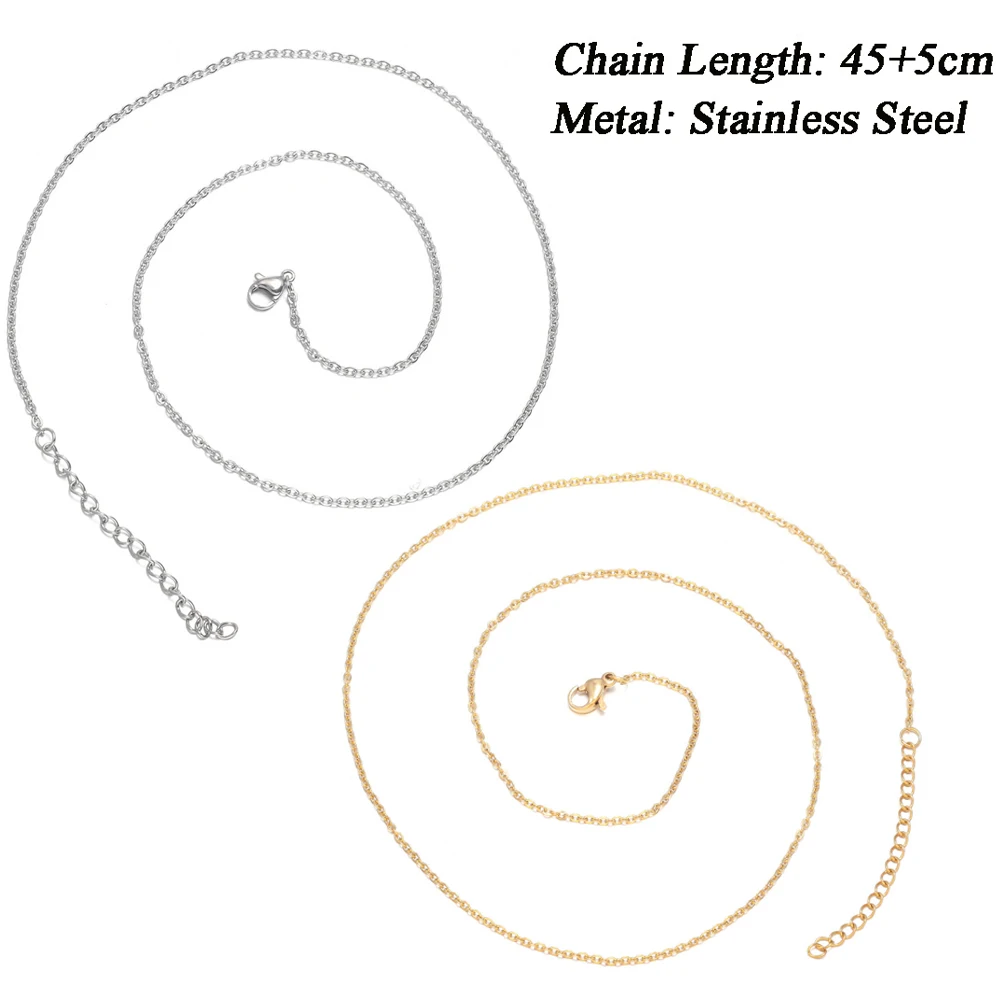

2Pcs Stainless Steel Link Chain Necklace Long Chain Lobster Clasp Chains For Making Necklace Jewelry Wholesale