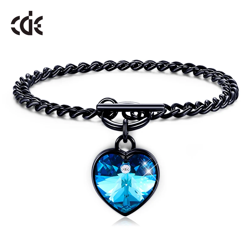 CDE из нержавеющей стали с черным покрытием цепочка подвеска для браслета в форме