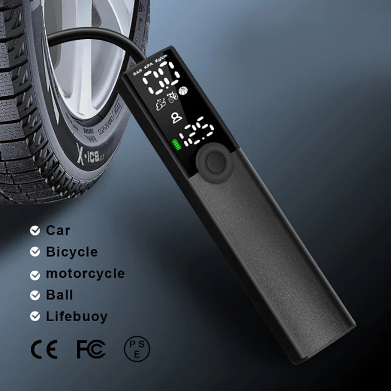 

Wireless Car Automatic Compressor Tire Inflator Portable Air Pump With LED For Car Tire Motorcycle Bicycle Basketball Inflatable