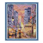 Набор для вышивки крестиком Joy Sunday с изображением Нью-Йорка, наборы для вышивки крестиком с принтом пейзажа, тканевые нити с рисунком, рукоделие, шитье, домашний декор