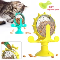 pet cat toy fun interactive toy treat leaking food rotatable wheel sucker toy for cats puppy dogs slowly feeder cat accessories