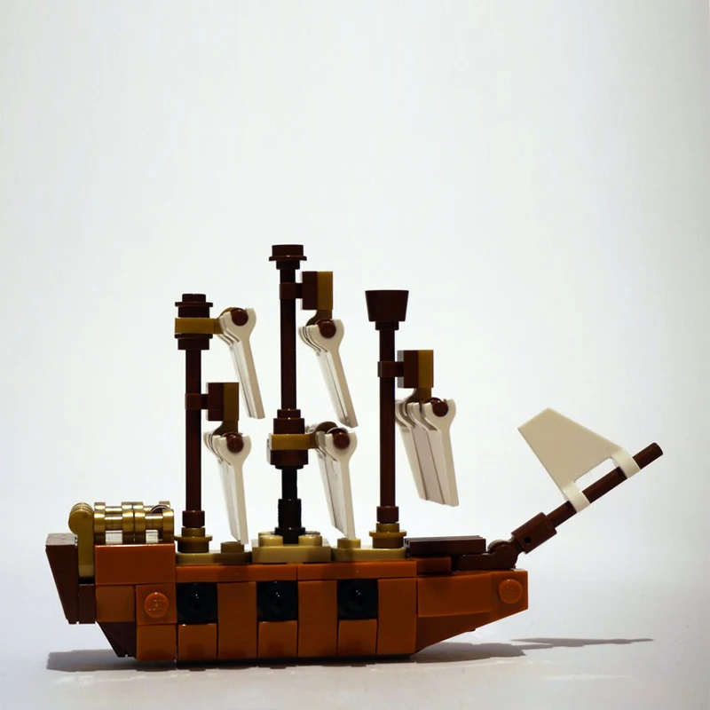 Конструктор MOC Classic Little модель парусной лодки круизный лайнер в стиле ретро |