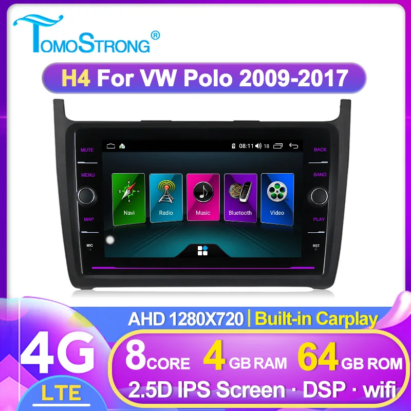 8 ядерный Автомобильный gps навигатор для Фольксваген Поло Седан 2008 2009 2010 2015 Авто