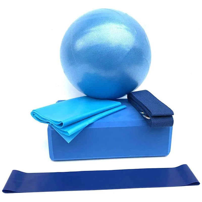 

Oga Equipment Set 5-piece Set Of Yoga Ball Stretching With Resistance Circle Latex Yoga Brick Ball Indoor Gym Fitness Equipment