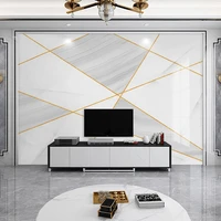 custom 3d mural wallpaper modern white gray marble geometric living room tv background wall painting waterproof canvas wallpaper