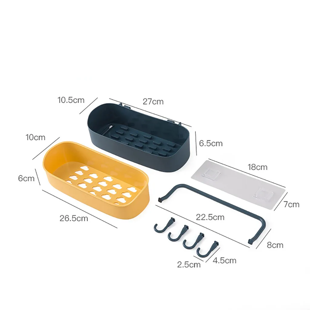 Кухонные принадлежности крючки органайзер для ванной комнаты настенная Полка