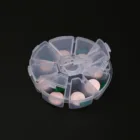 Креативная круглая пластиковая коробка с бусинами, 8 ячеек, коробка для хранения лекарств, пластиковые рыболовные принадлежности, аксессуары сделай сам, коробка для ювелирных изделий