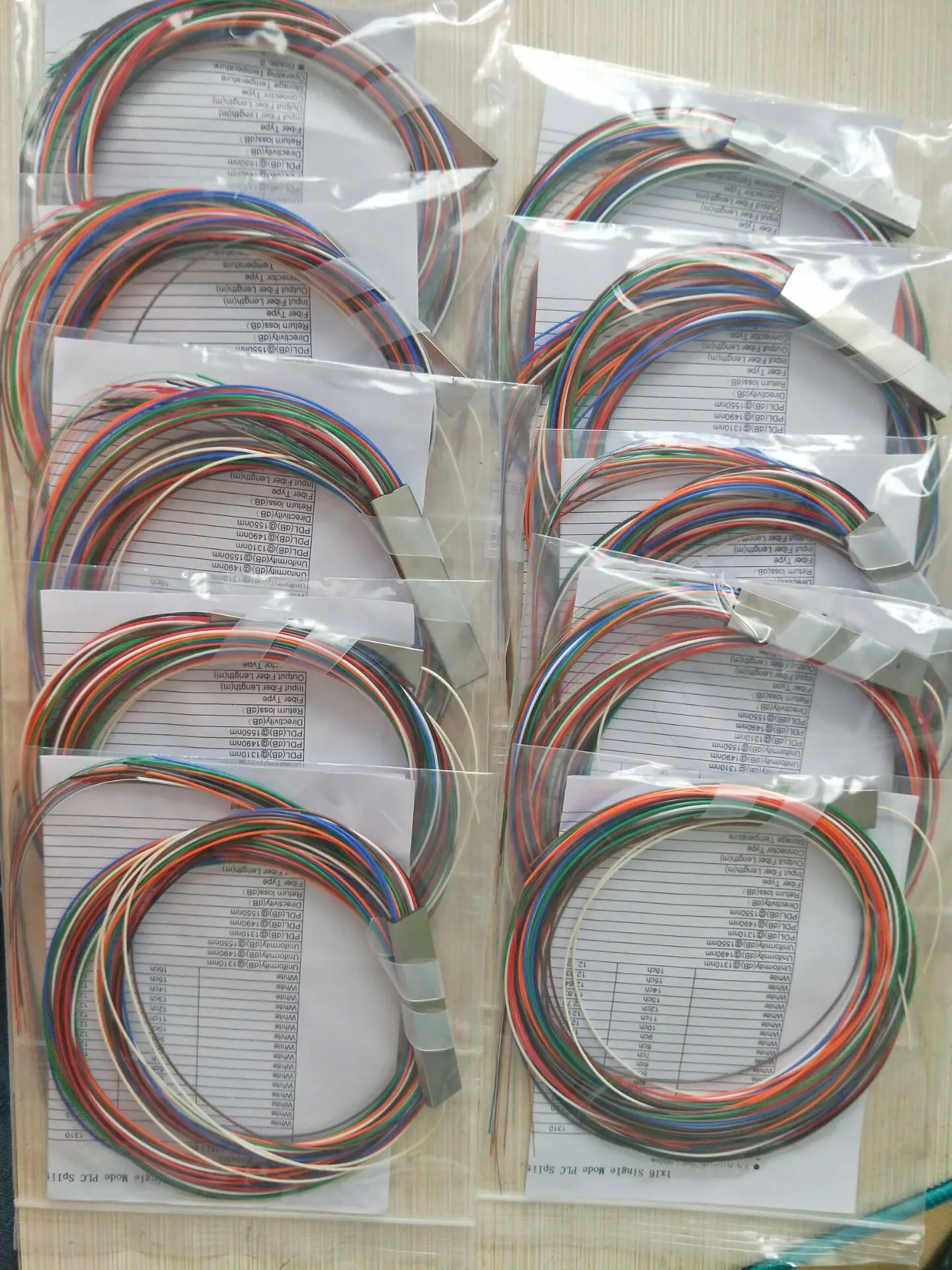 1x16 PLC сплиттер оптический одномодовый-оптоволоконный мини 1x2 1x4 1x8 plc 1m G657A1 PVC fbt