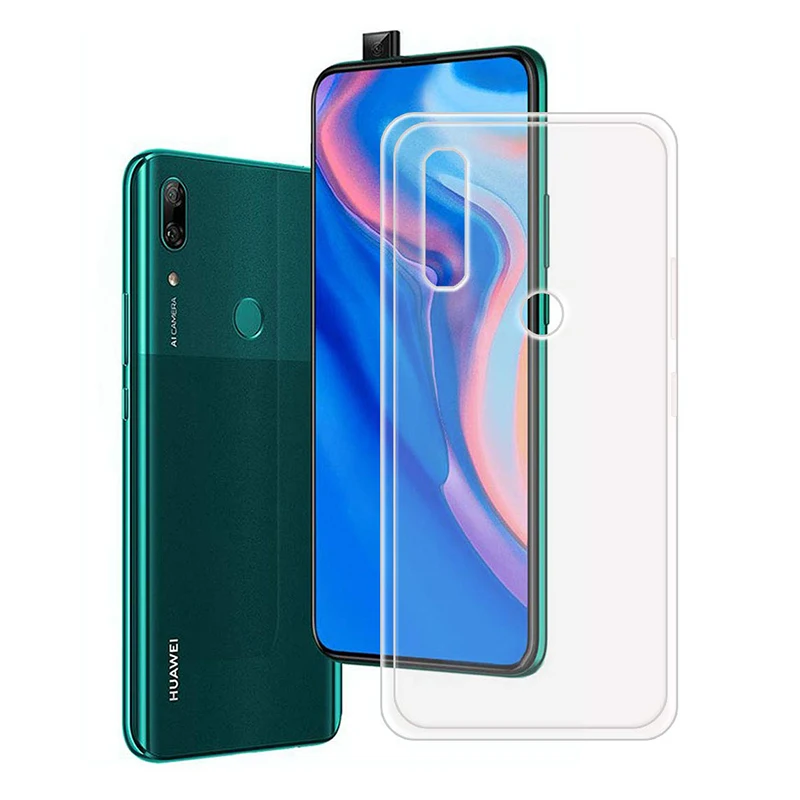Clear Silicone Phone Case Cover for Huawei P Smart Z Soft TPU Transparent 360 Back Armor Y9 Prime 2019 PSmart SmartZ Y9Prime Gel