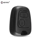Чехол KEYYOU для 2-кнопочного дистанционного ключа для Peugeot 107 207 307 407 406 806 Citroen C1 C2 C3 C4 C5