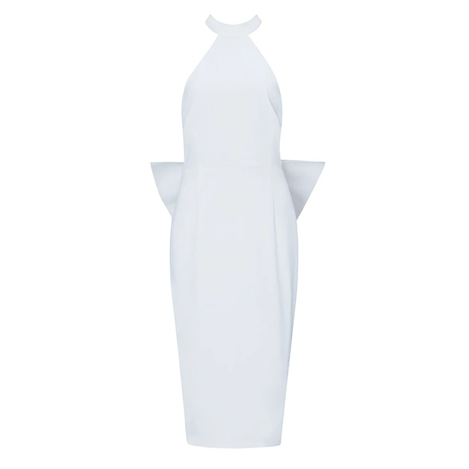 

2021 New Women Bandage Dress Ruffles Waist Halter Sleeveless Bodycon Sexy Lady Dress Backless Split Dress Club Dress Vestidos