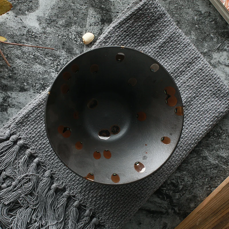 FANTERCY черная керамическая миска в японском стиле ретро ведро рамэн столовая