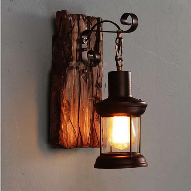 Античный Ретро светодиодный настенный светильник открытый ресторан кафе бар