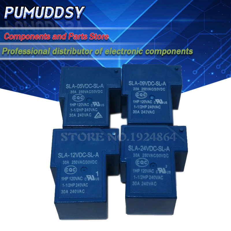 2 шт./лот реле питания SLA 05VDC SL A 09VDC 12VDC 5В 9В 12В 24В 30А 4PIN T90|Интегральные схемы| |