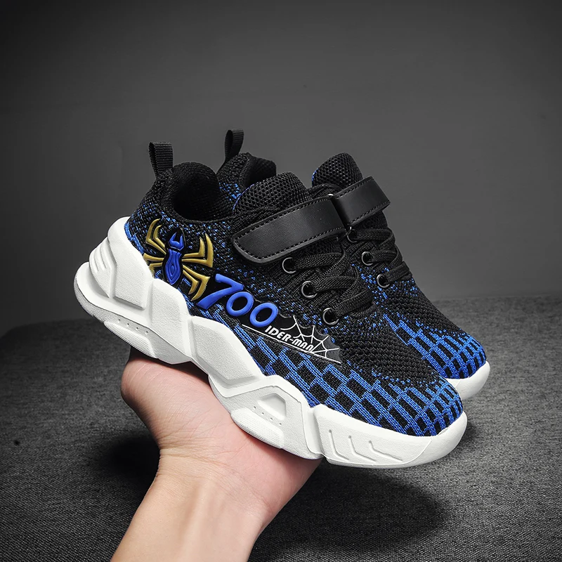 

2021 New Kids Boys Shoes Mesh Breathable Children Running Shoes Soft Bottom Boys Flats Sneakers Brand Teenage Trainers for Boy