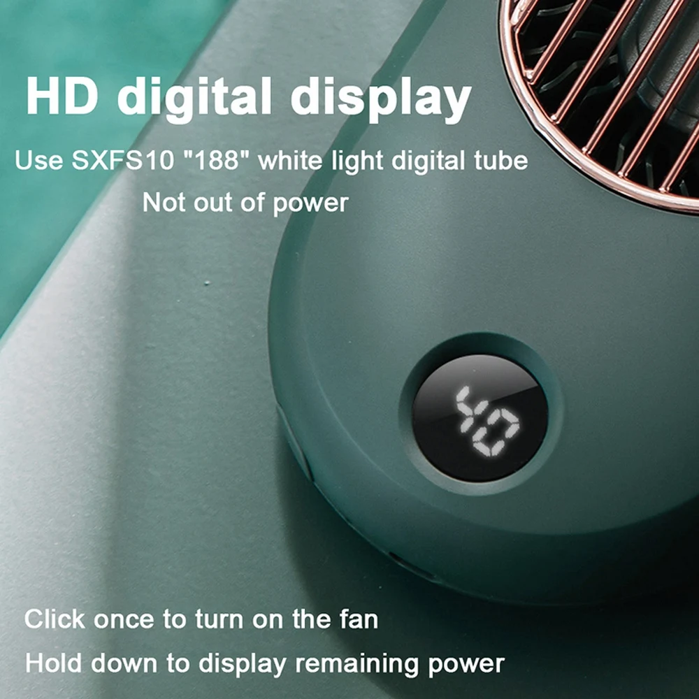 

USB Neck Hanging Mini Fan Travel Outdoor Portable Desktop Small Fan Air Cooler Summer Handheld Fan Ventilateur Rechargeable