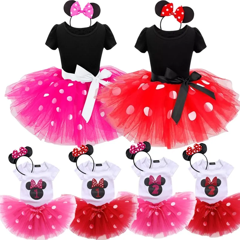 

Summer 1 Year Baby Girl Dress Minne Party Girls Tutu Dress Toddler Kids Clothes Baby 1st Birthday Outfits Infantil Vestidos