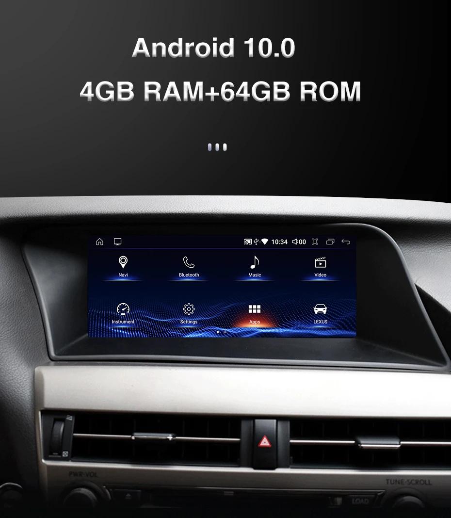 

4GB+64GB Android Car Multimedia Radio Player For Lexus NX 2014 - 2018 NX300 NX200t NX300h Built-in Carplay 1920*720 GPS