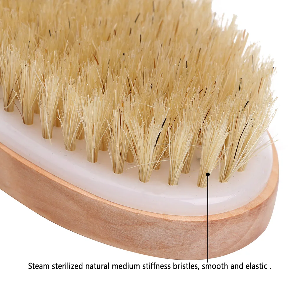 

Spa Scrubber Exfoliating Cleaning Massage Wash Dry Skin Body Brush Soft Natural Bristle Brushes Wooden Bath Shower Bristle Brush