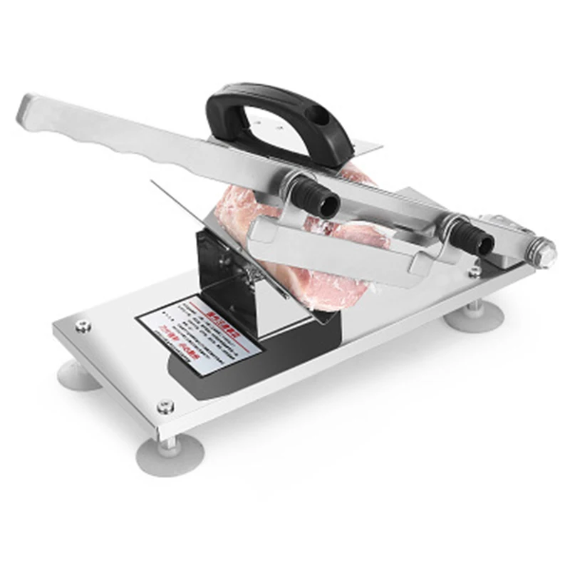 kitchen tools meat slicing machine alloystainless steel household manual thickness adjustable meat and vegetables slicer gadget free global shipping