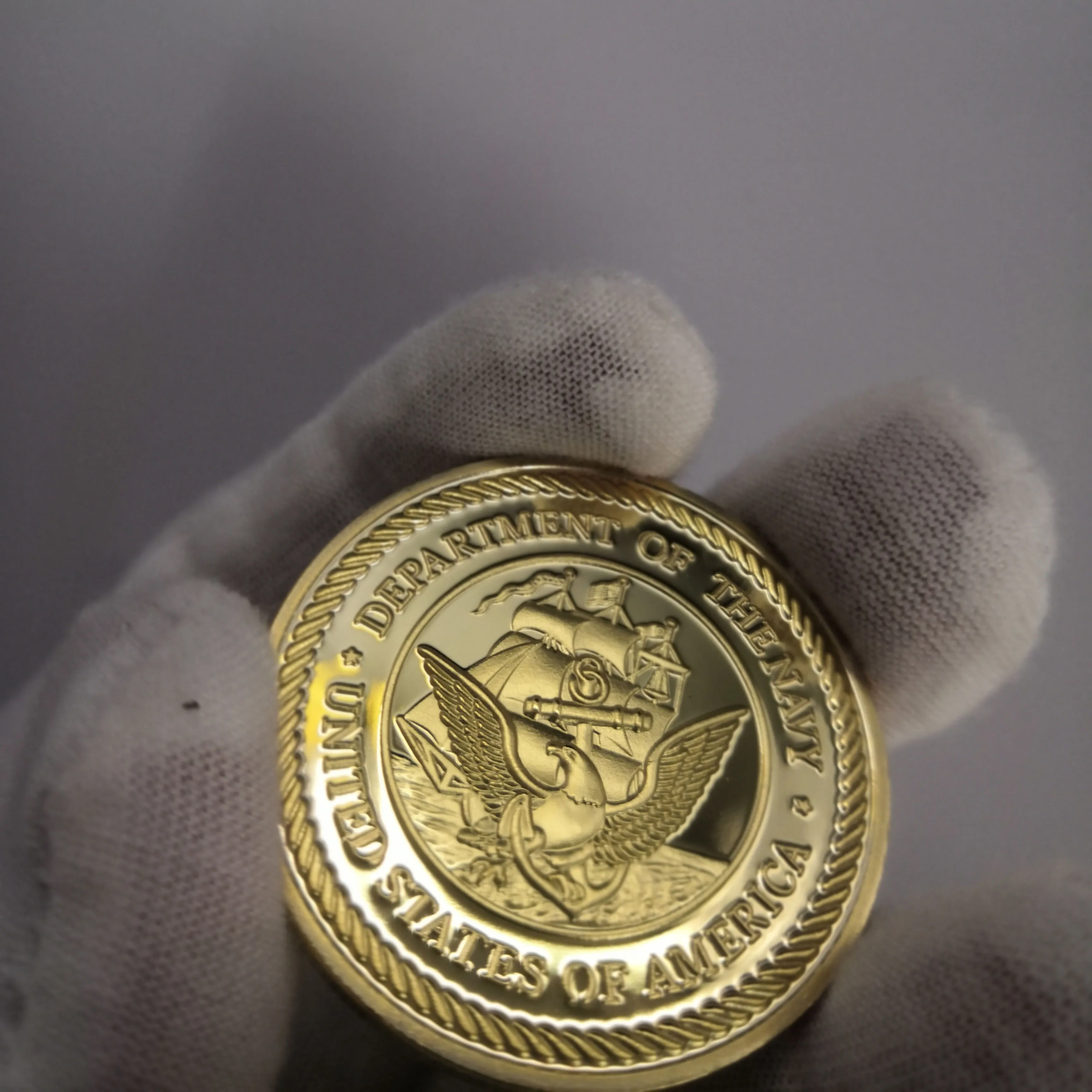 США армия морская земля воздушные уплотнения команда позолоченные монеты