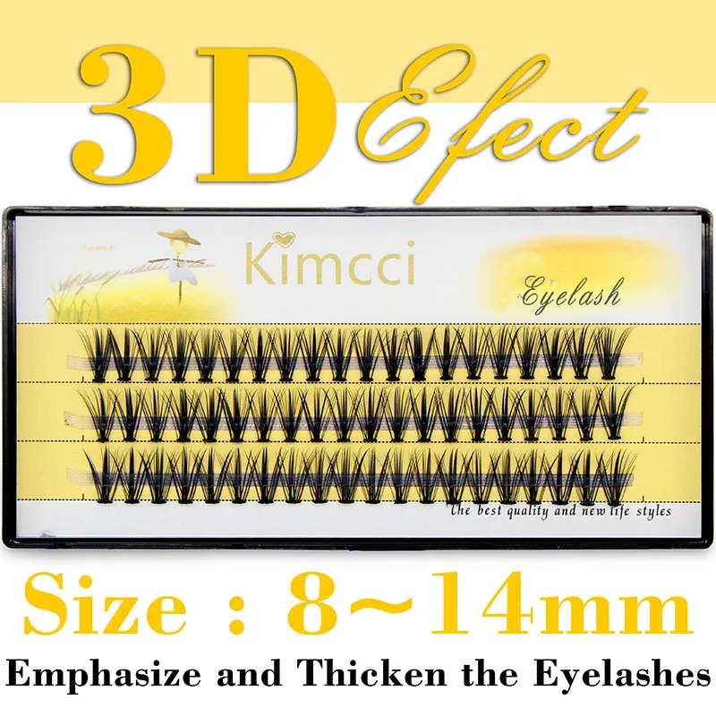 Kimcci 1 коробка натуральные мягкие искусственные ресницы для наращивания люкс Индивидуальные ресницы русский объем Flase ресницы вентиляторы 3D ресницы реснички