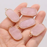 wholesale 3 pieces of natural stone semi precious stone rectangular pendant to make diy necklace earring accessories