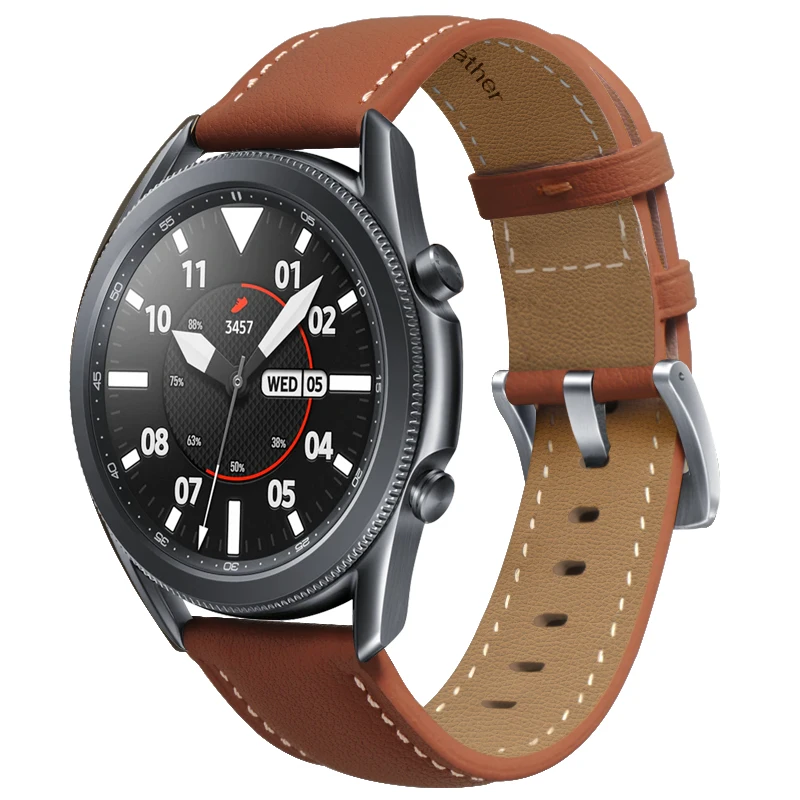 

Leather for Samsung Watch 3/Active2 Huawei Watch GT2/Amazfit GTR Braided Wire for Samsung Watch 3 46mm Replacement Strap