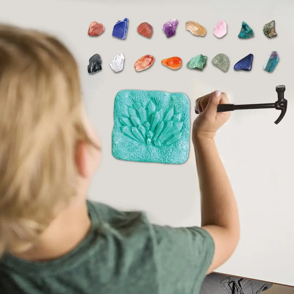 Gemstone For Kids Rock Mineral Gem And Crystal Digging Kit Educational Mining Toys Set Science STEM Toy Gift Bo | Игрушки и хобби