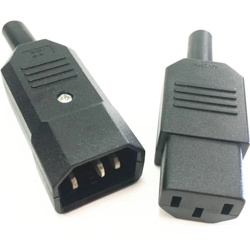 1 шт. IEC прямой кабель с разъемом для подключения к C13 C14 10A 250V черный женский и