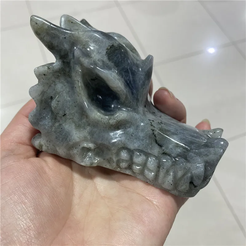 

1 шт. натуральный Лабрадорит Дракон ручная резная Хрустальная скульптура рейки кварц для лечения минеральный хрустальный камень