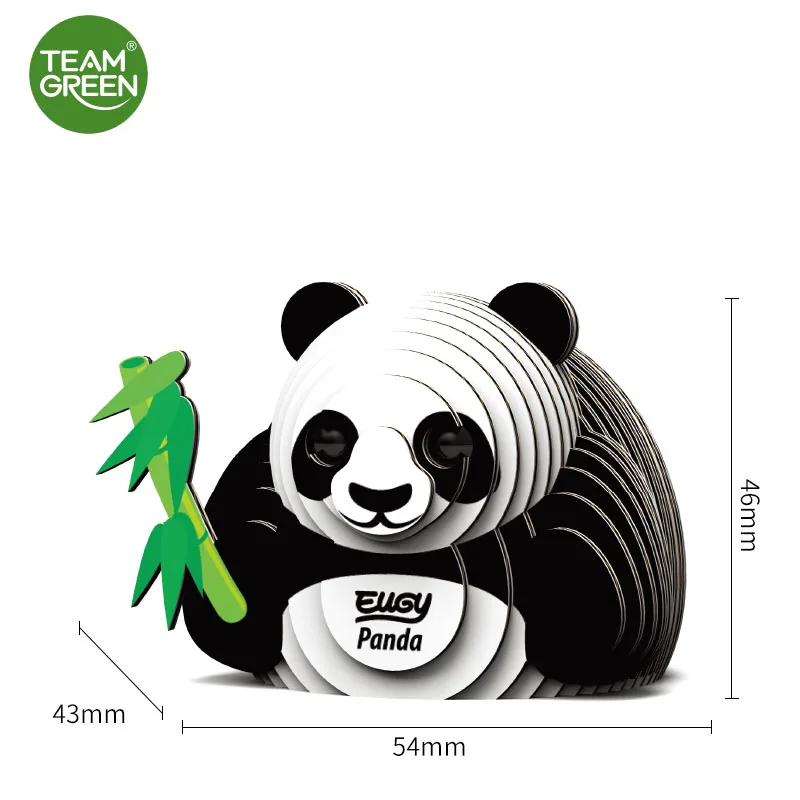 3D пазл TEAMGREEN Paper Сборная модель панды для творчества развивающие игрушки детей 3d