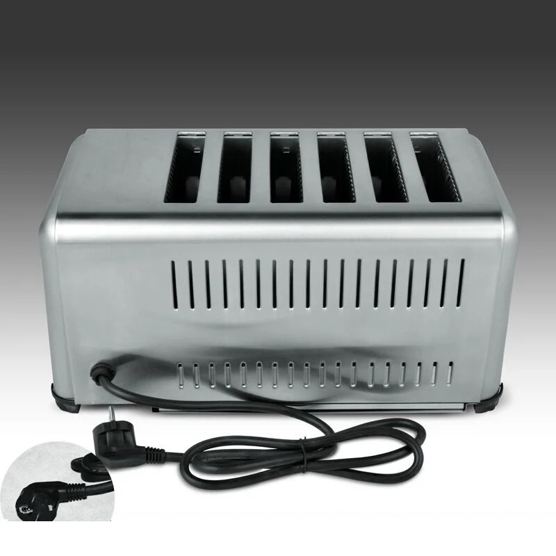 Домашний автоматический тостер для выпечки хлеба машина завтрака из нержавеющей