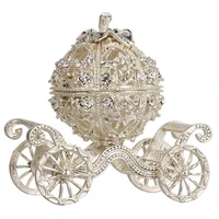 1pc durable delicate jewelry box carriage adornment pumpkin carriage ornament carriage crafts crown adornment for room