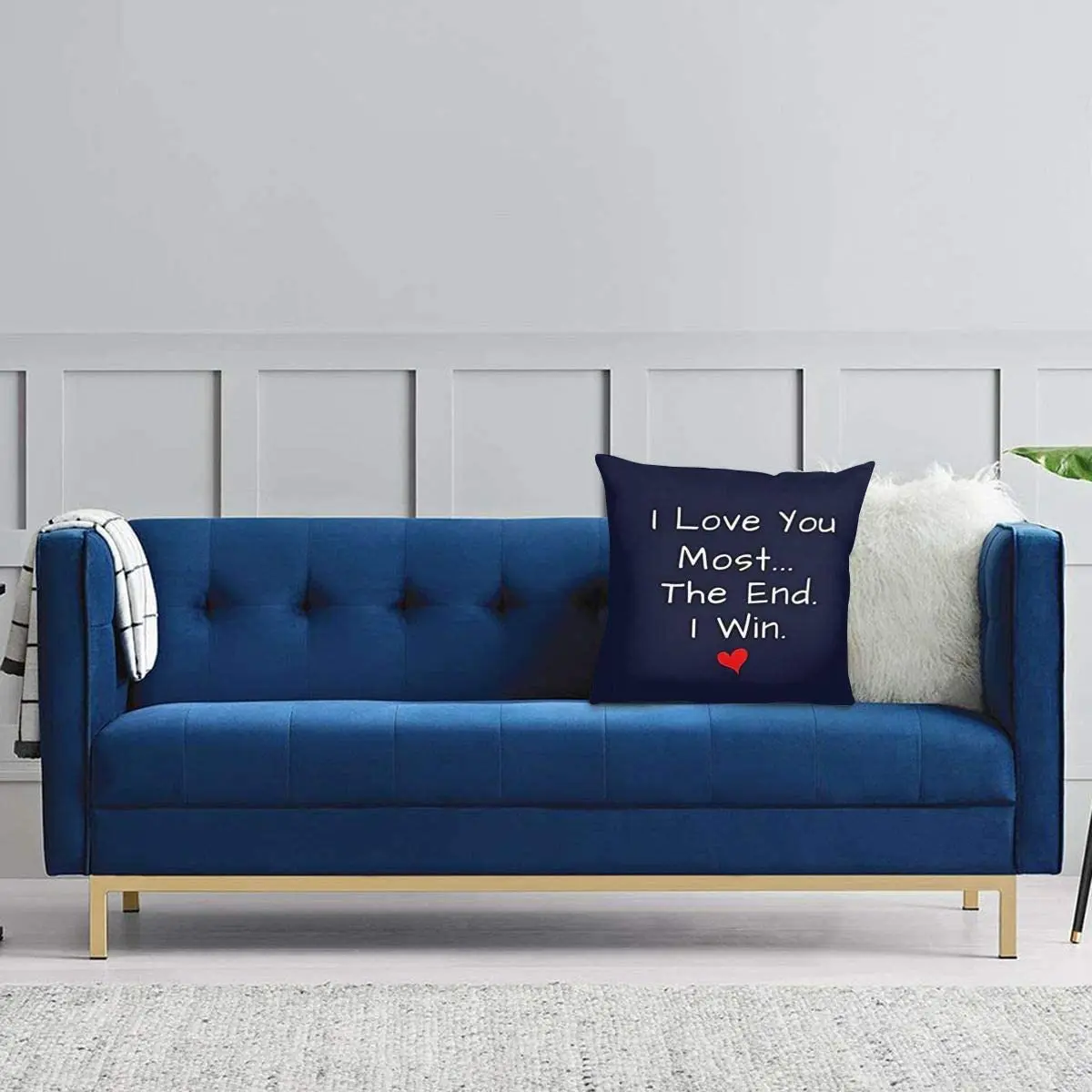 

I Love You Velvet Soft Square Pillowcase Case Home Decoration Cushion Cover Decoration Interior Sofa Bedroom 18 X 18 Inches