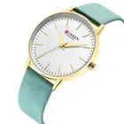 CURREN Стильные женские часы новейший кожаный ремешок простота Современные Кварцевые наручные часы водонепроницаемые элегантные женские наручные часы для девочек