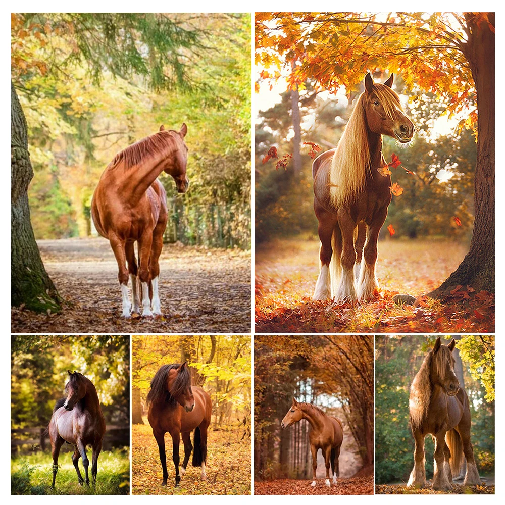 

5D DIY Diamond Painting Animal Rhinestone Art Picture Full Square/Round Horse Diamond Embroidery Mosaic Kit Home Decoration Gift