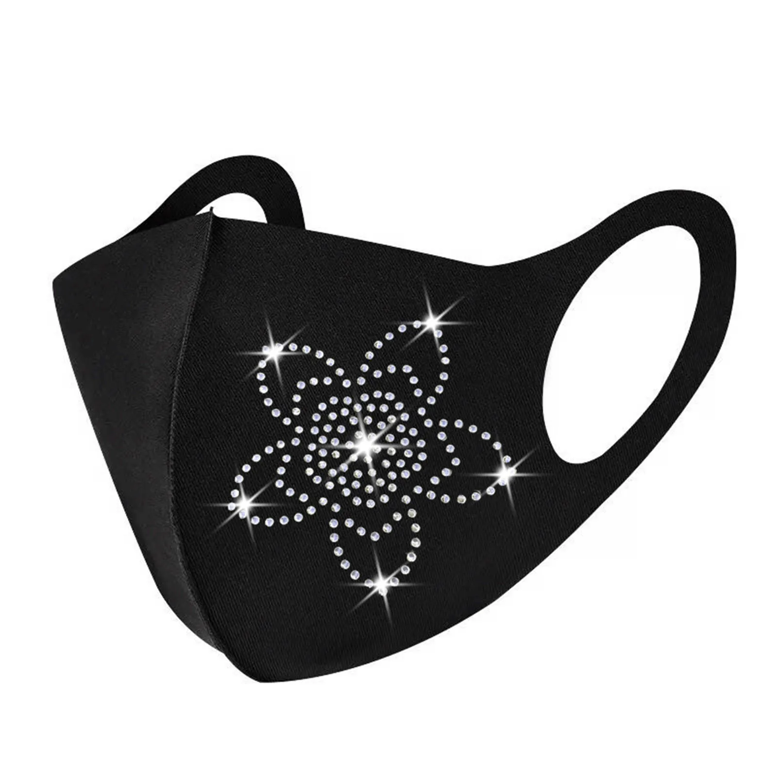 

1PC Mask For Women Fashionable Hot Diamond Printing Outdoor Windproof Washable Reusable Dustproof 3D Face Masks mascarillas