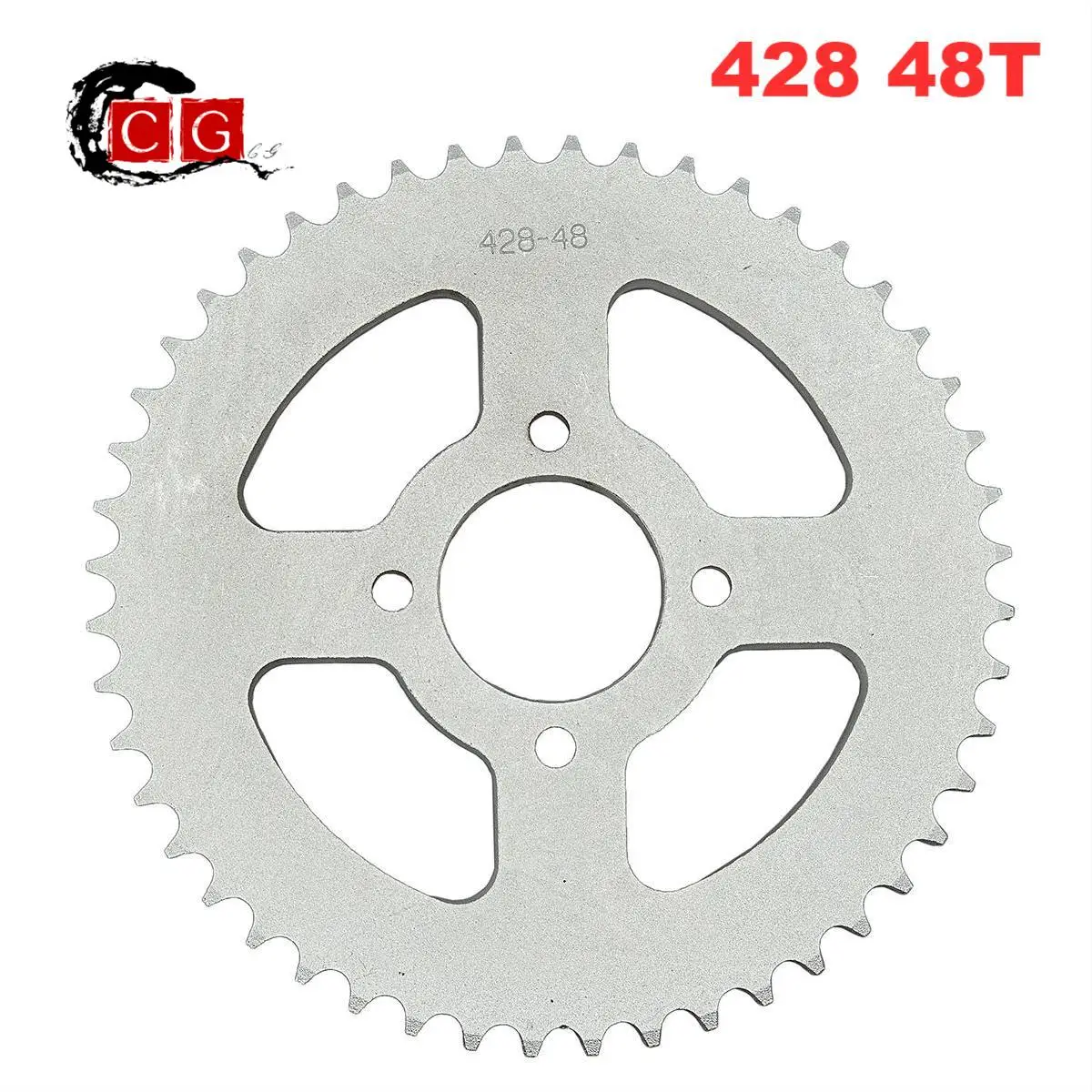 

428 48T Tooth 48mm 58mm Rear Chain Sprocket fit ATV Quad Pit Dirt Bike Buggy Go Kart Motorcycle