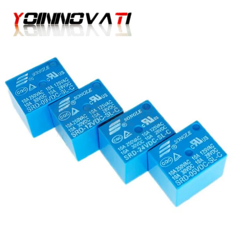 5 шт./лот реле SRD 05VDC SL C 12VDC 24VDC В 12 24 постоянного тока 10A 250VAC 5PIN T73|Реле| |