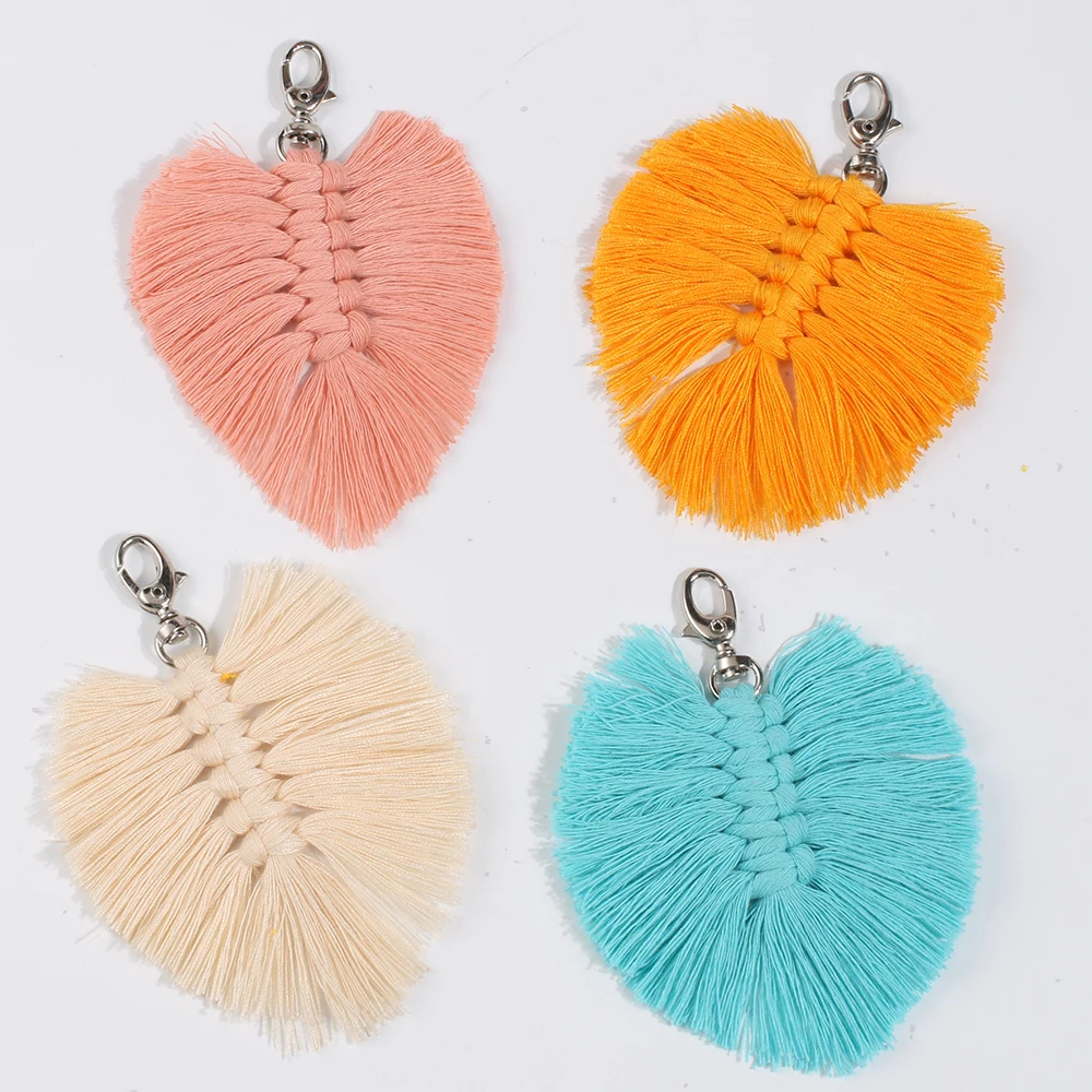 Брелоки с кисточками для женщин Boho key Holder брелок ручной работы макраме сумка Шарм