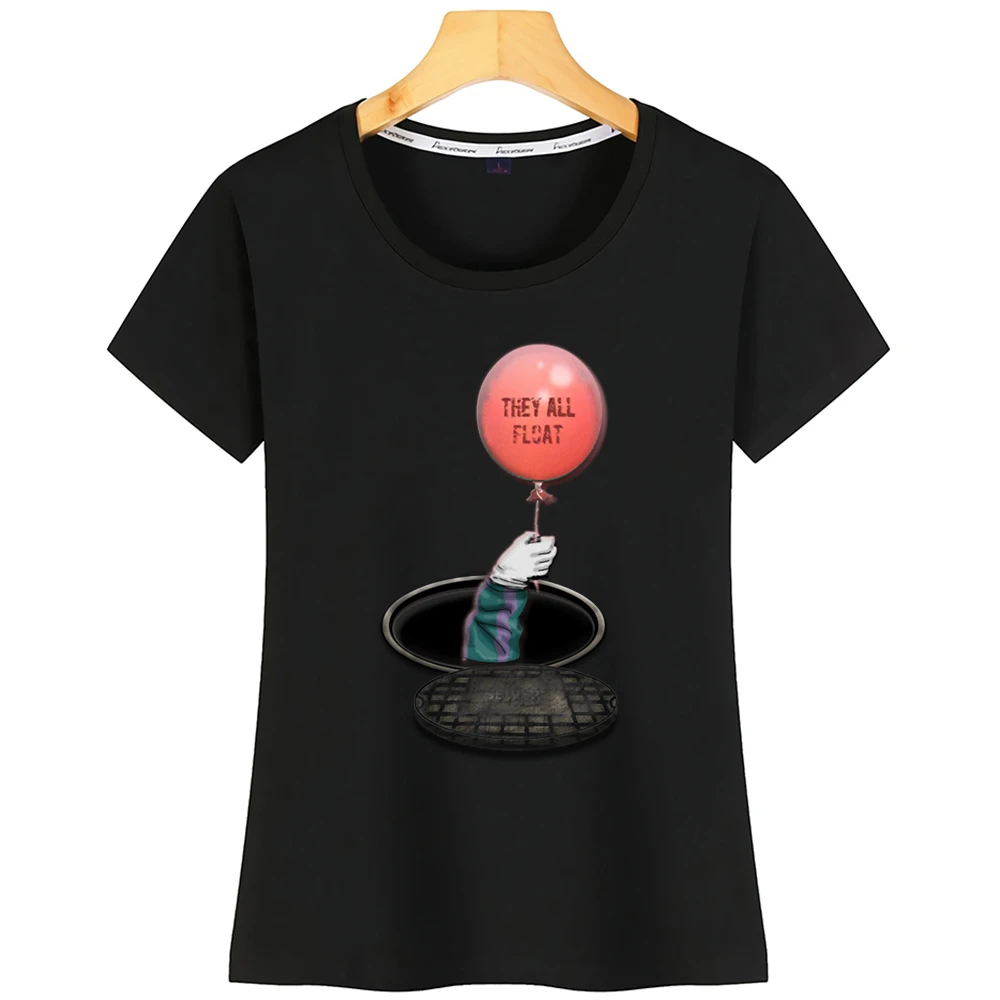 Топы Футболка женская они все плавают по американской одежде подходят надписи на