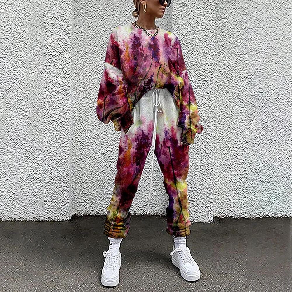 

2021 New Women's Digital Printed Grass Pattern Suit Autumn and Winter Clothing
