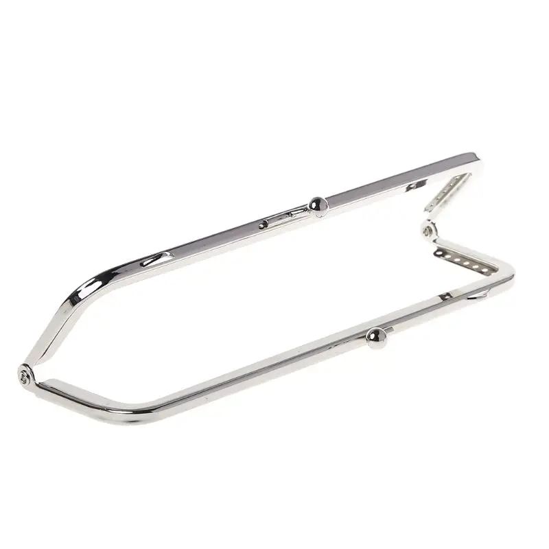 

New Silver Handle Sewing Purse Handbag Coins Bags Metal Kiss Clasp Frame 15cm H8WD