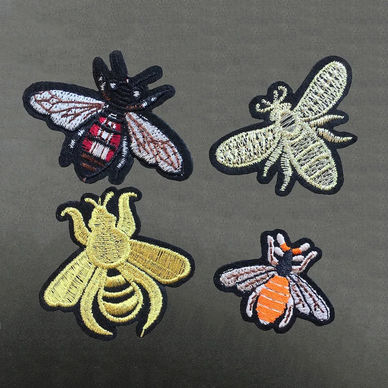 1 шт. мини пчелы вышивка патч Железо на аппликация патчи для одежды DIY одежда