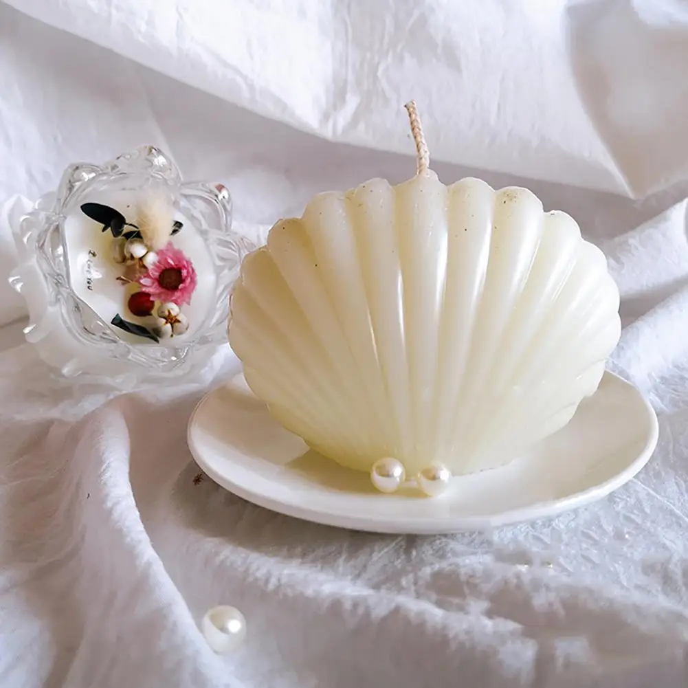 

3D Seashell Shell Candle Silicone Moulds Cake Decoration Tools Durable Plastic Scallop Mold DIY Craft Fondant Molds